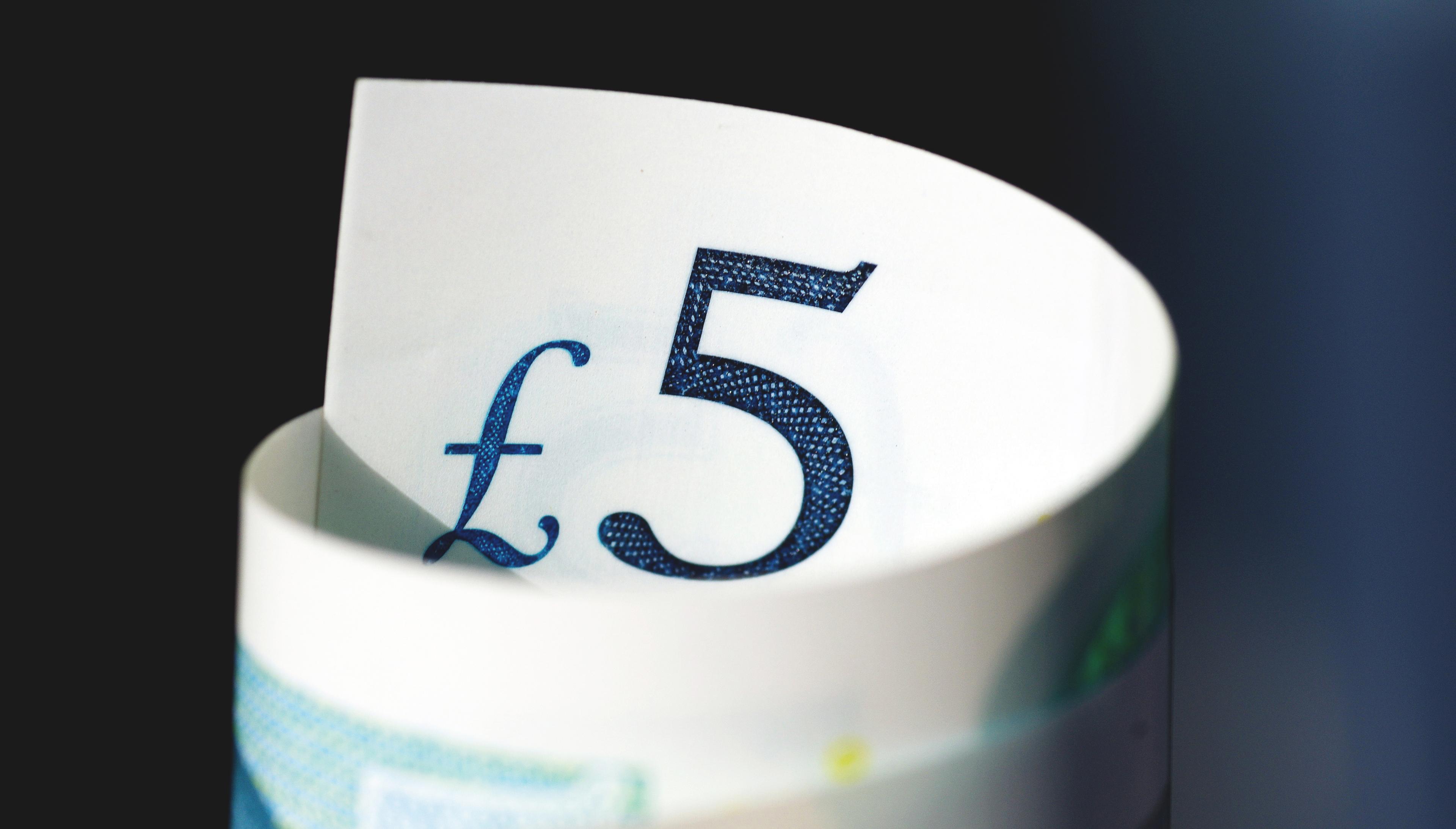 Five pound note.